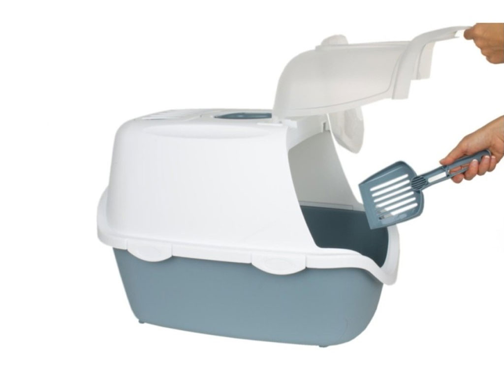 Kočičí záchod STEFANPLAST CATHY EASY CLEAN, modrobílý