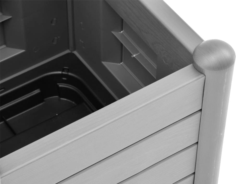 Truhlík, vyvýšený záhon STEFANPLAST ITALIA 43 šedá, s mřížkou