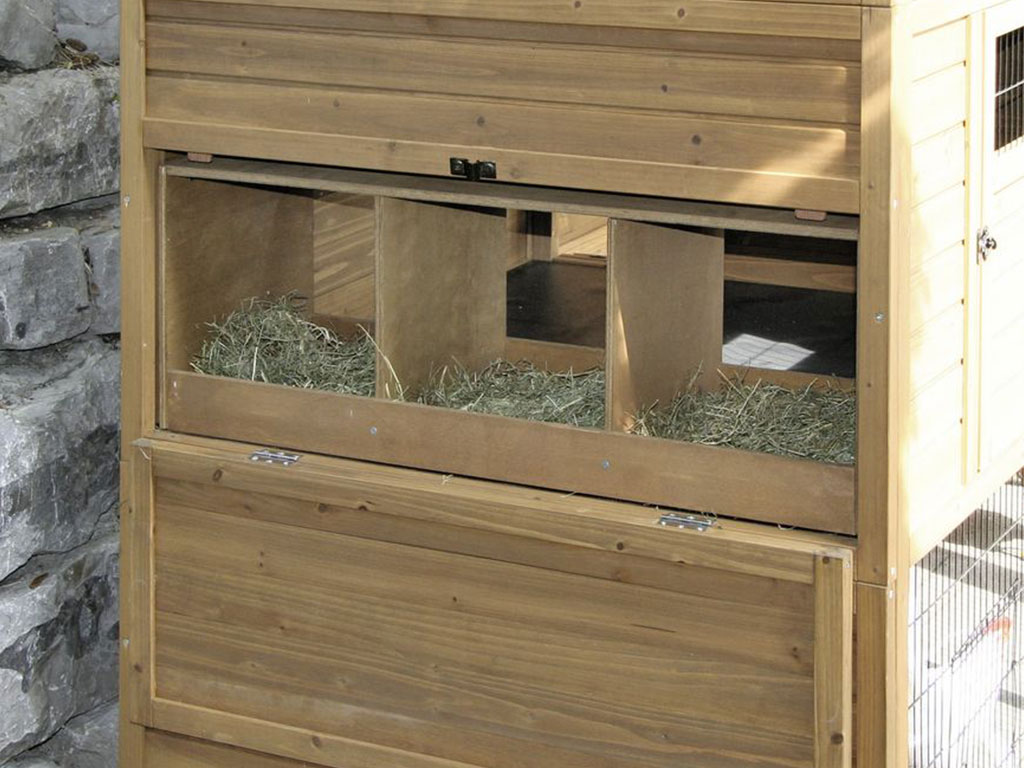 Kurník pro slepice dvoupatrový, s výběhem KERBL 222x115x200cm