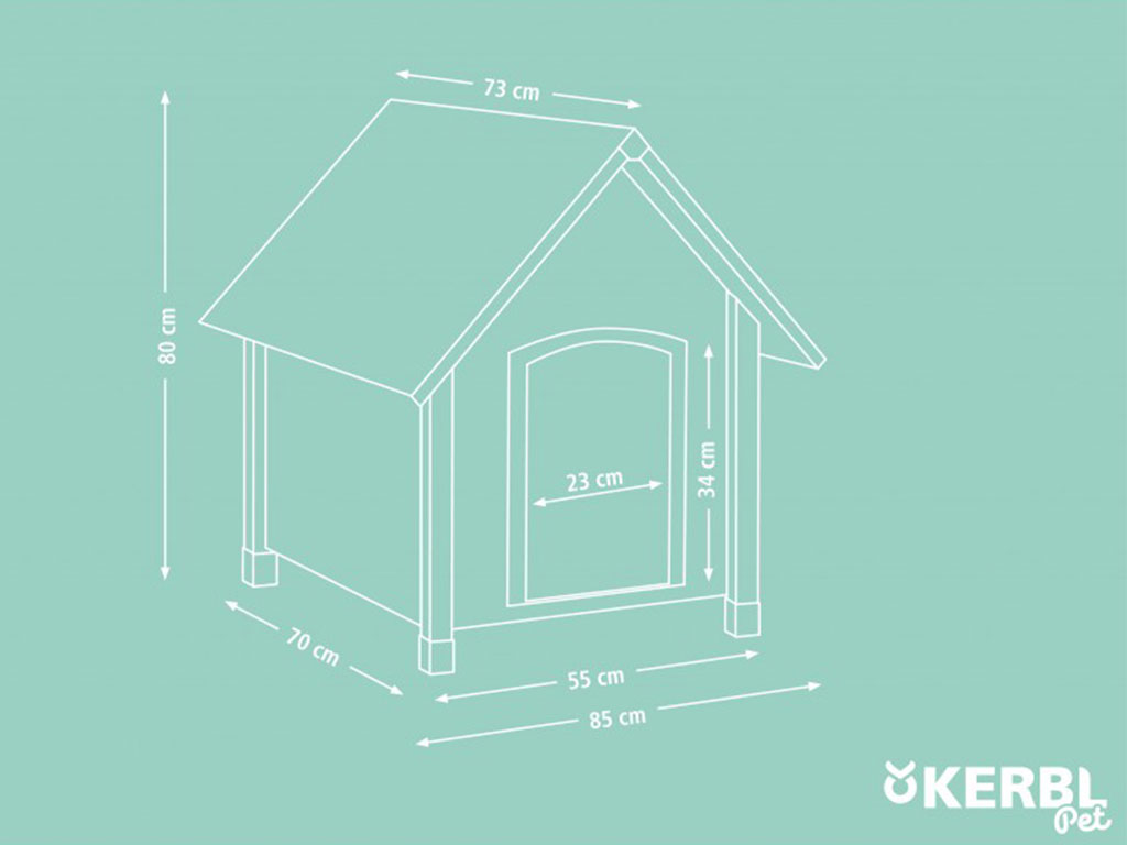 Bouda pro psa dřevěná KERBL 85x73x80 cm