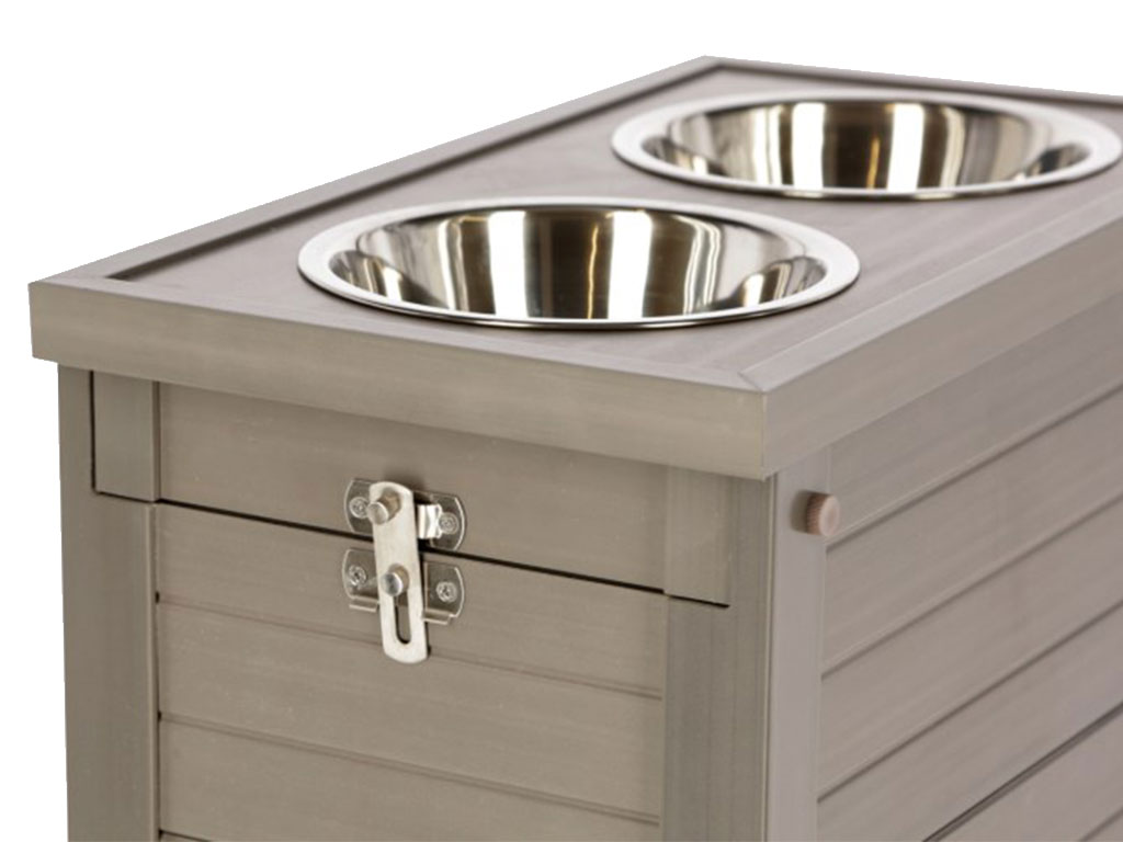 Vyvýšené misky pro psy se zásobníkem na granule KERBL EKO 54x30x39,5 cm