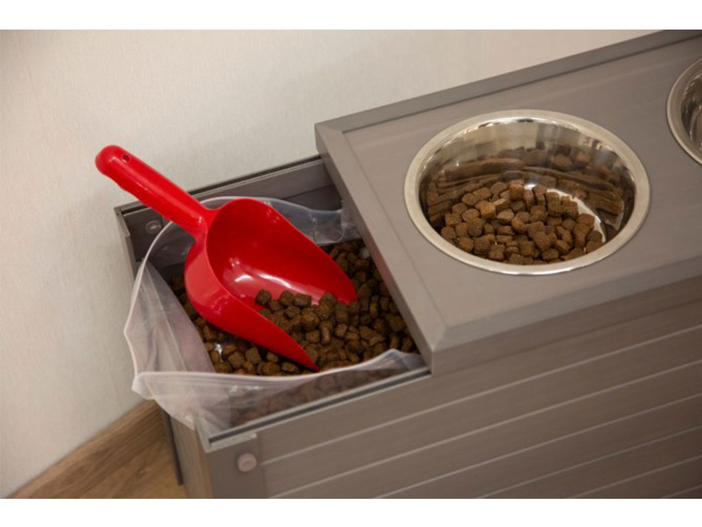 Vyvýšené misky pro psy se zásobníkem na granule KERBL EKO 54x30x39,5 cm