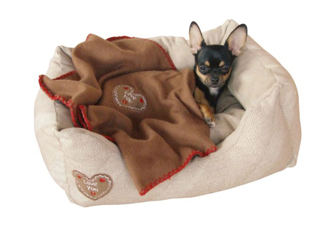 Pelíšek pro psy a kočky KERBL LOVE YOU 47x37x17 cm