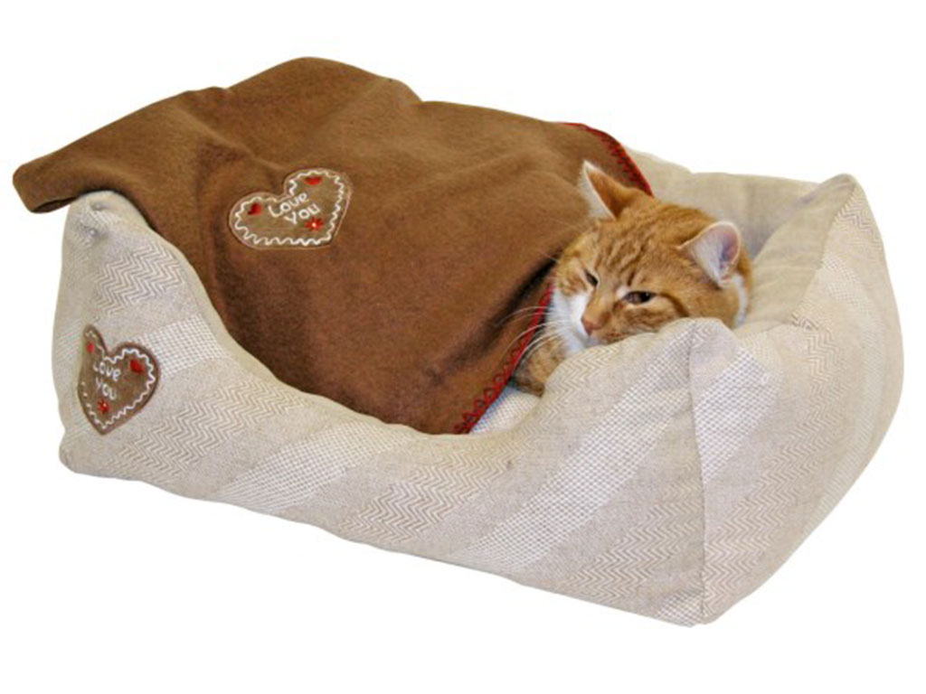 Pelíšek pro psy a kočky KERBL LOVE YOU 47x37x17 cm