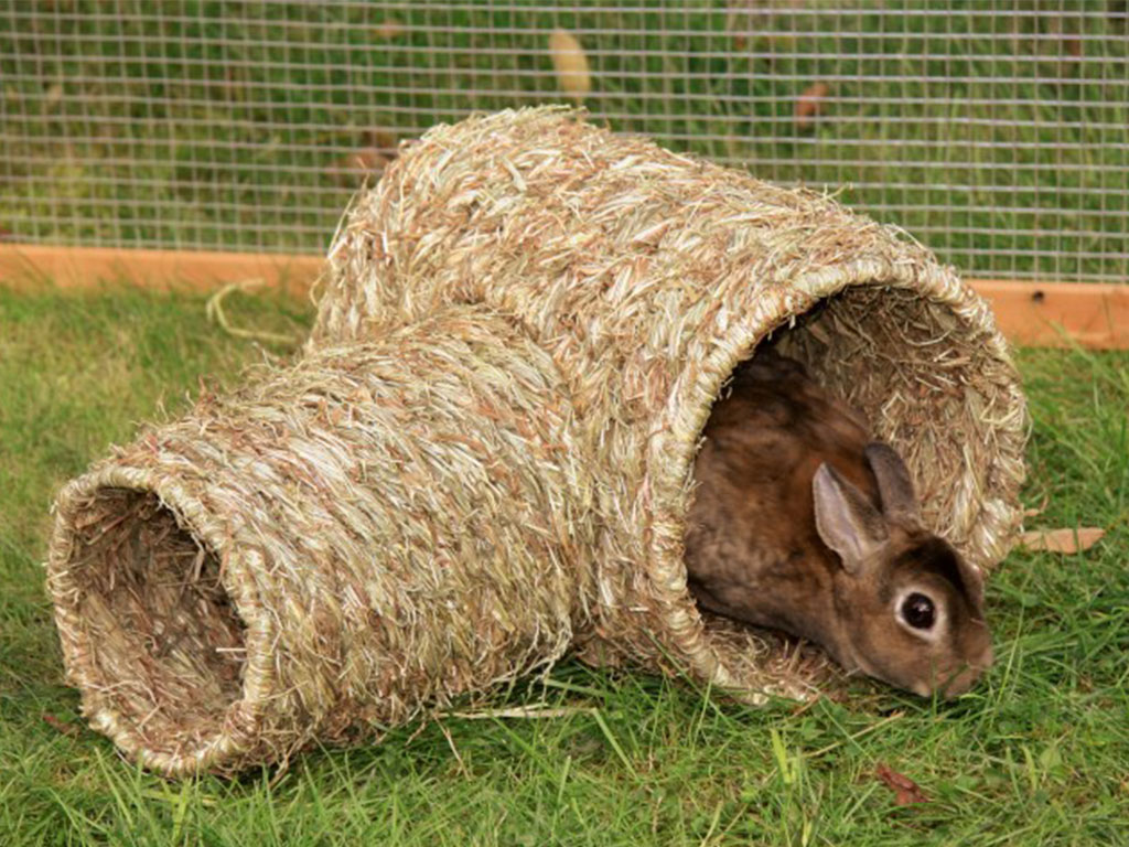 Domek pro králíky, tunel z trávy KERBL 24x30x24 cm