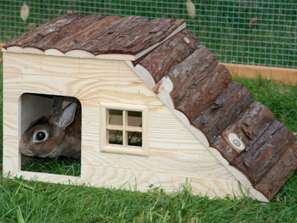 Domeček pro králíky s rampou KERBL 50x25x25 cm