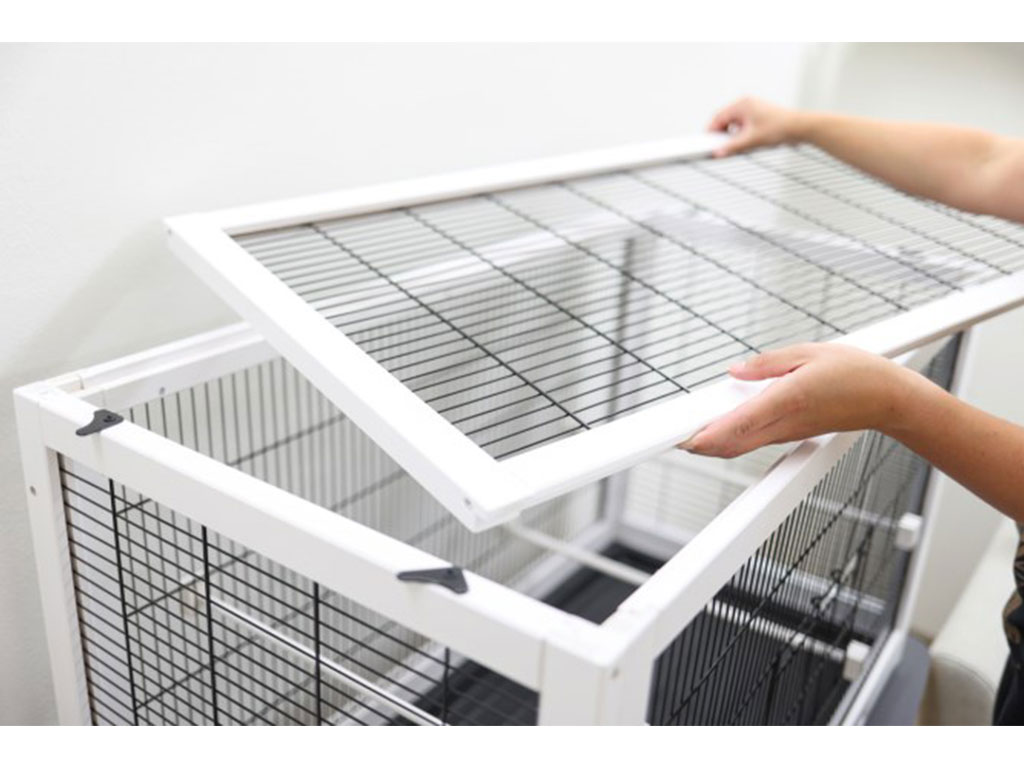 Klec pro ptáky dřevěná, masiv KERBL FIPS 100x50x60 cm