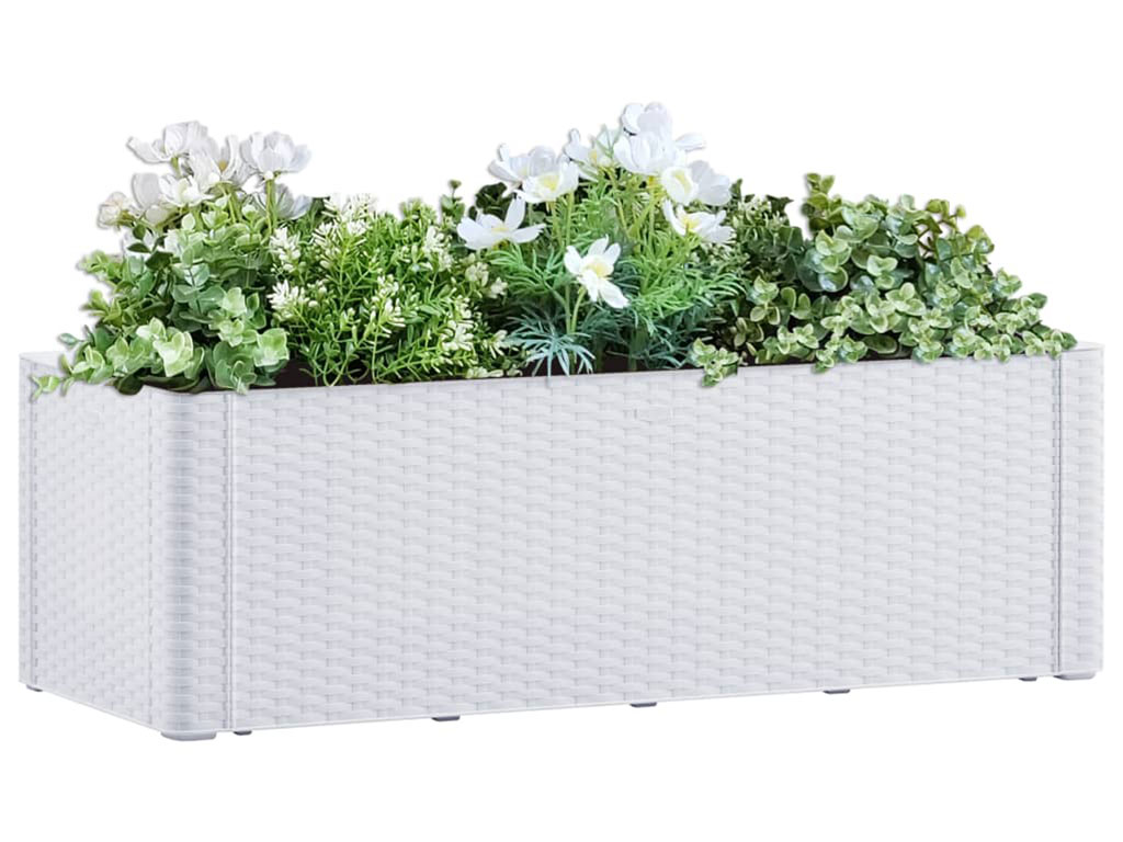 Samozavlažovací truhlík, vyvýšený záhon STEFANPLAST NATURAL DELUXE 100 bílá