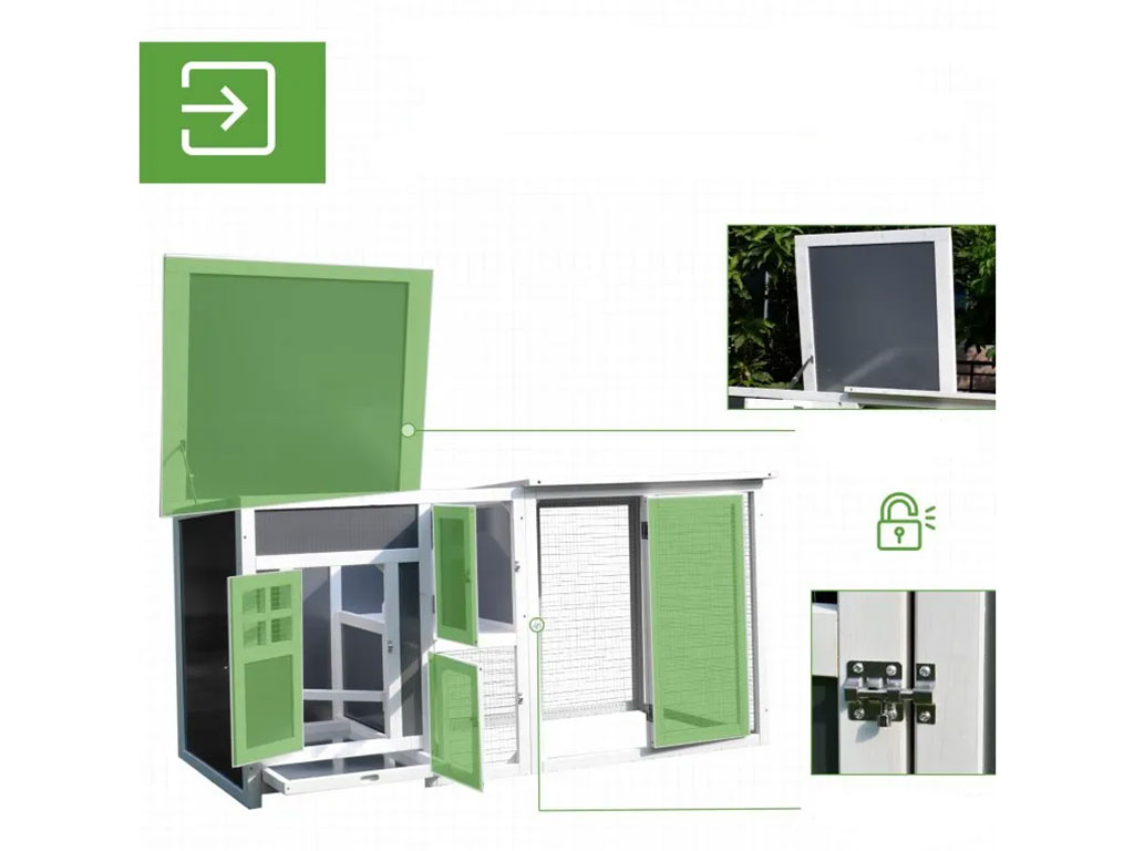 Kurník pro slepice PAWHUT D51-104