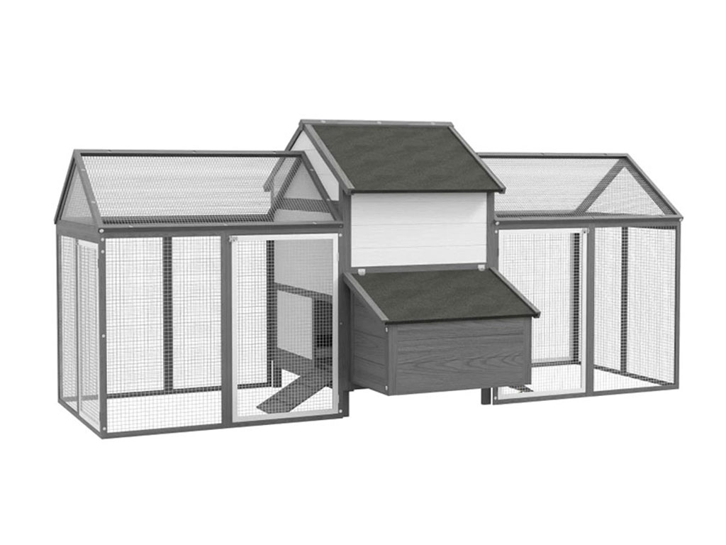 Kurník pro slepice PAWHUT D51-130V01GY