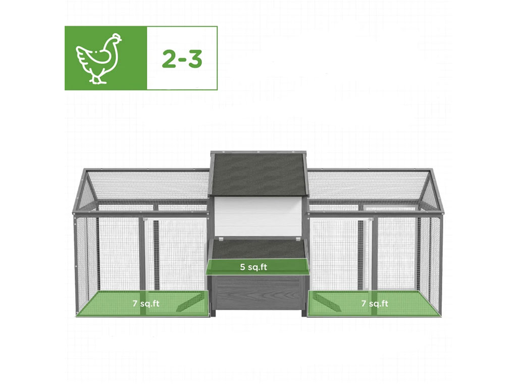 Kurník pro slepice PAWHUT D51-130V01GY