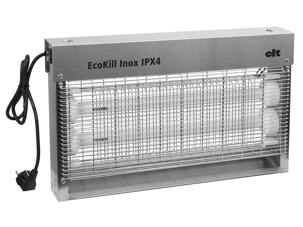 Elektrický lapač hmyzu KERBL 299935 ECOKILL INOX 2030 IPX4 2x15 W
