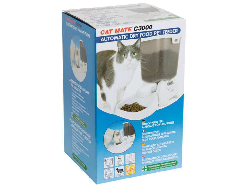 Automatický dávkovač granulí pro kočky a psy KERBL 80853 CAT MATE 3kg