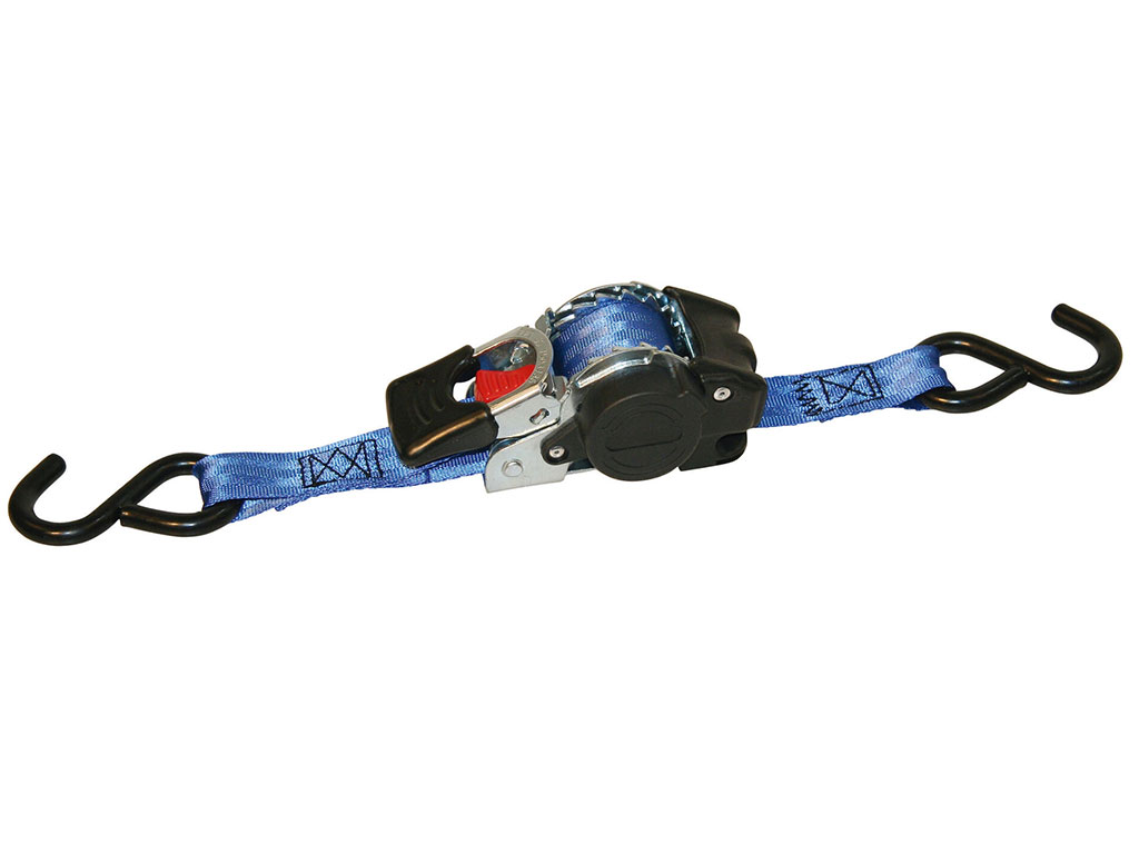 Samonavíjecí upínací popruh KERBL 37181 3m/25mm/300kg, modrý