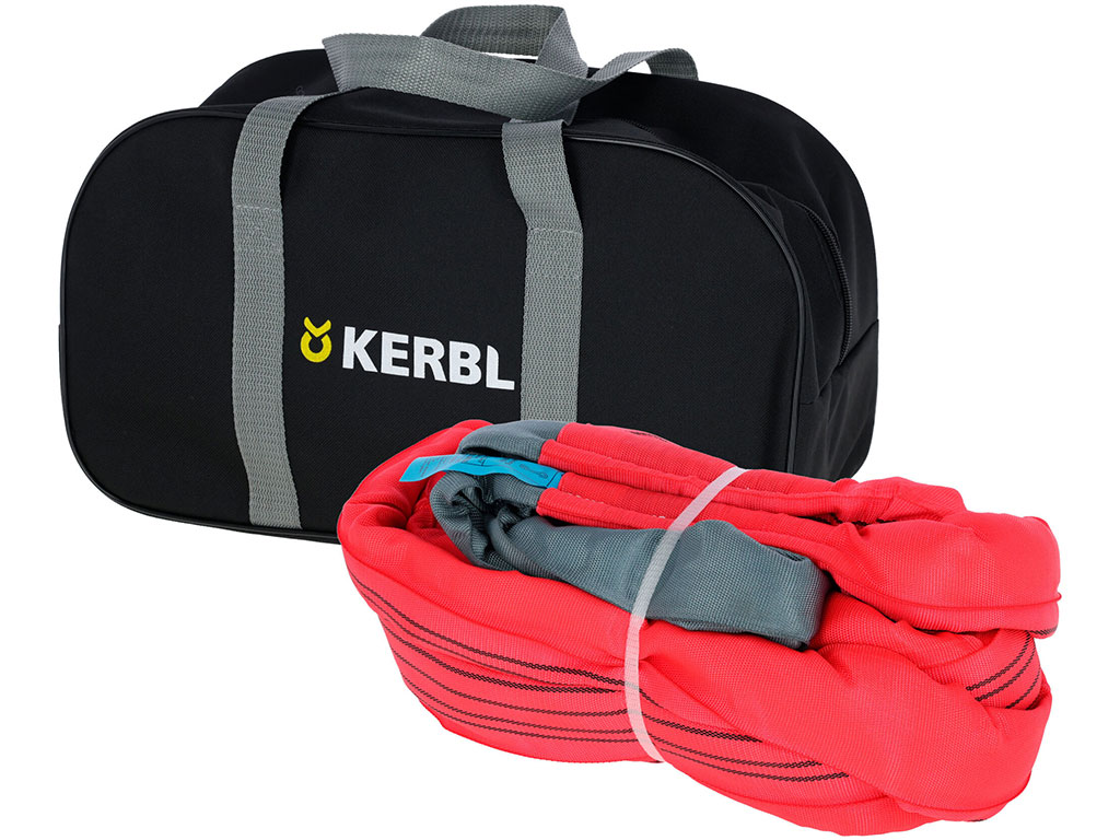 Tažné lano s oky KERBL 37706 6 m/40mm/35000 kg, červené