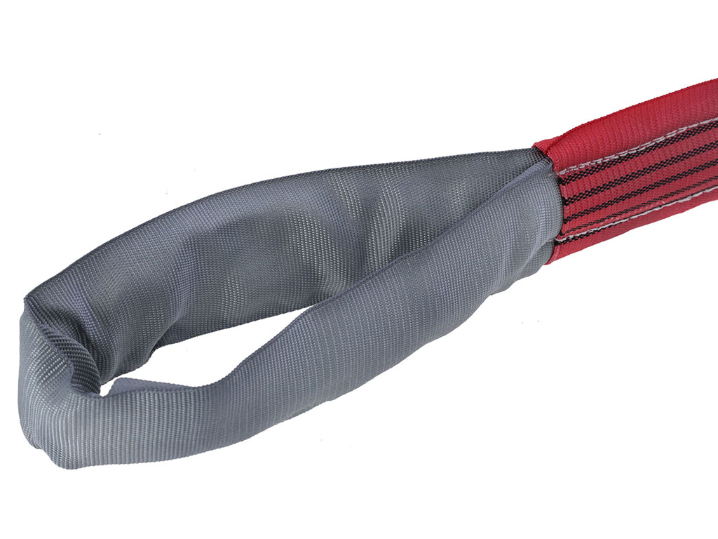 Tažné lano s oky KERBL 37704 4 m/40mm/35000 kg, červené