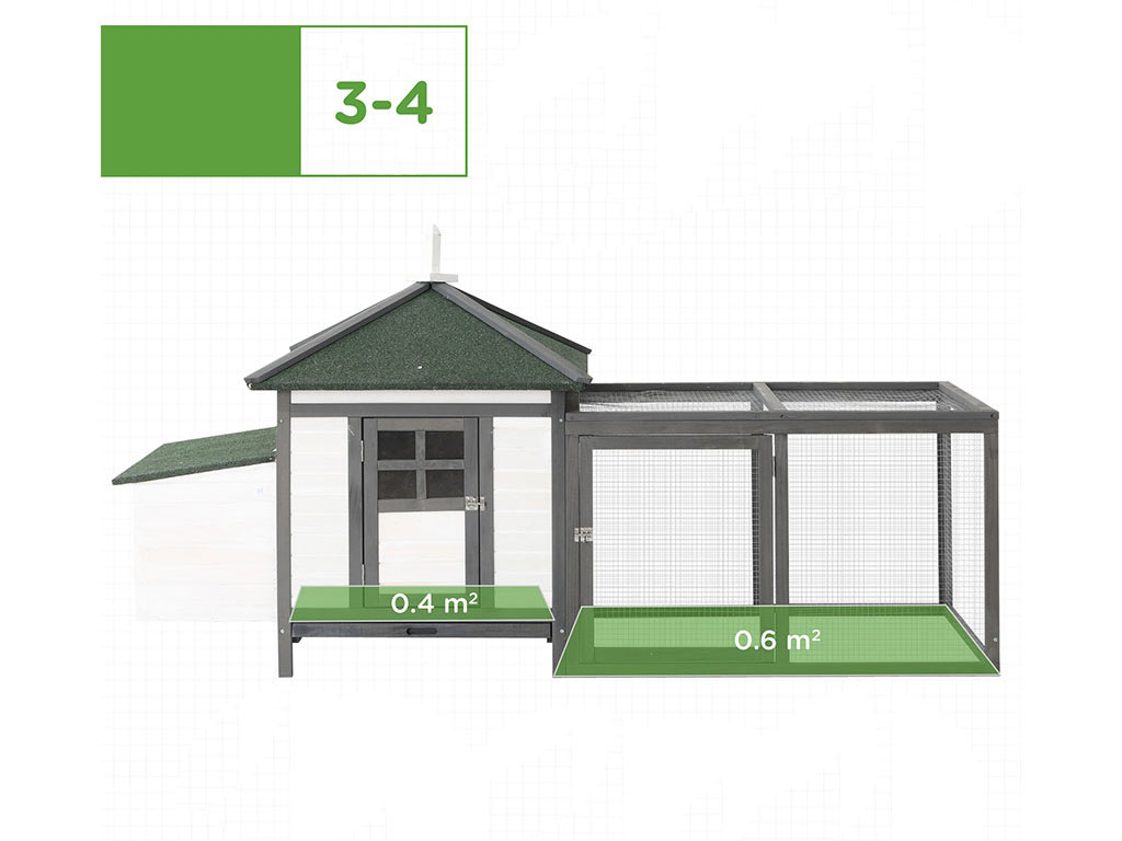 Kurník pro slepice PAWHUT D51-092GY