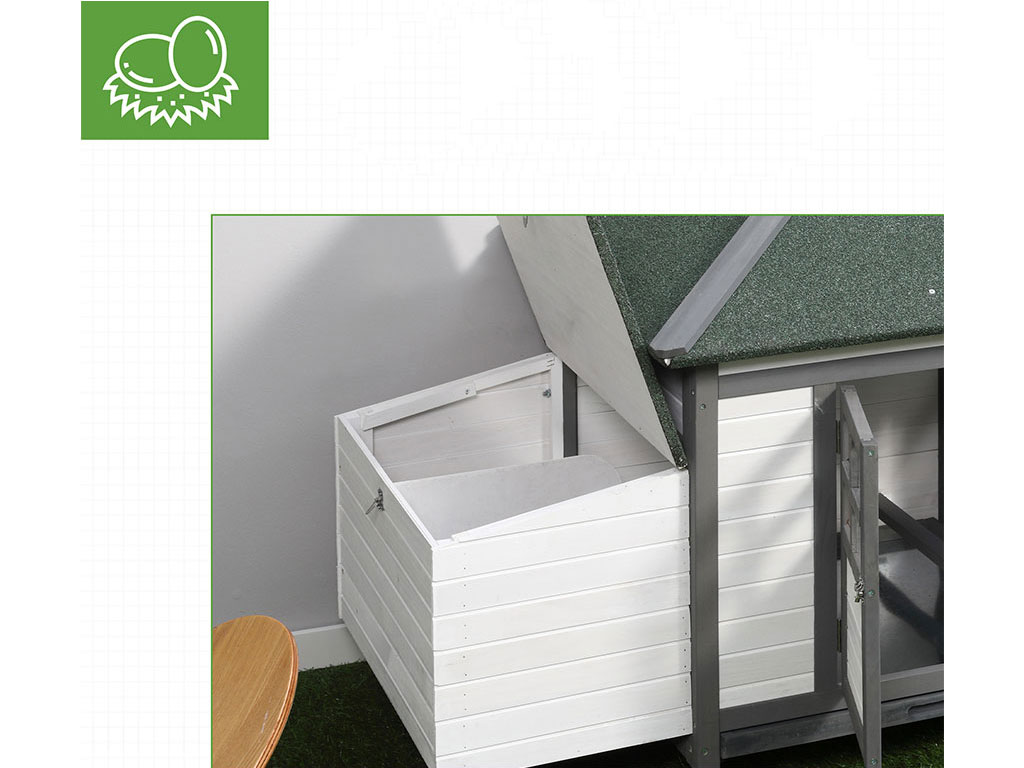 Kurník pro slepice PAWHUT D51-092GY