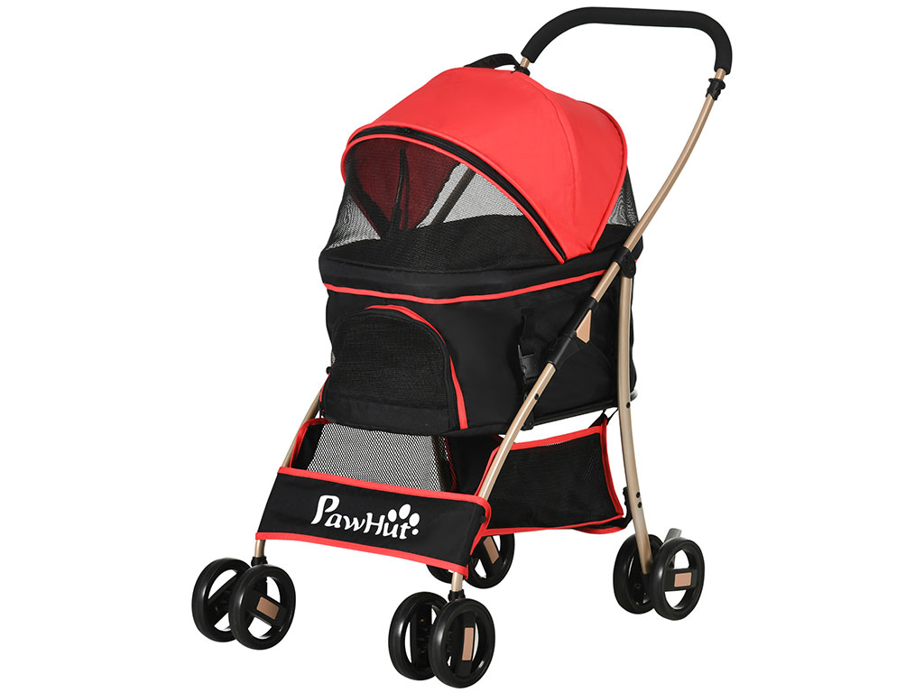 Kočárek pro psy 2v1 PAWHUT D00-166V00RD, červený