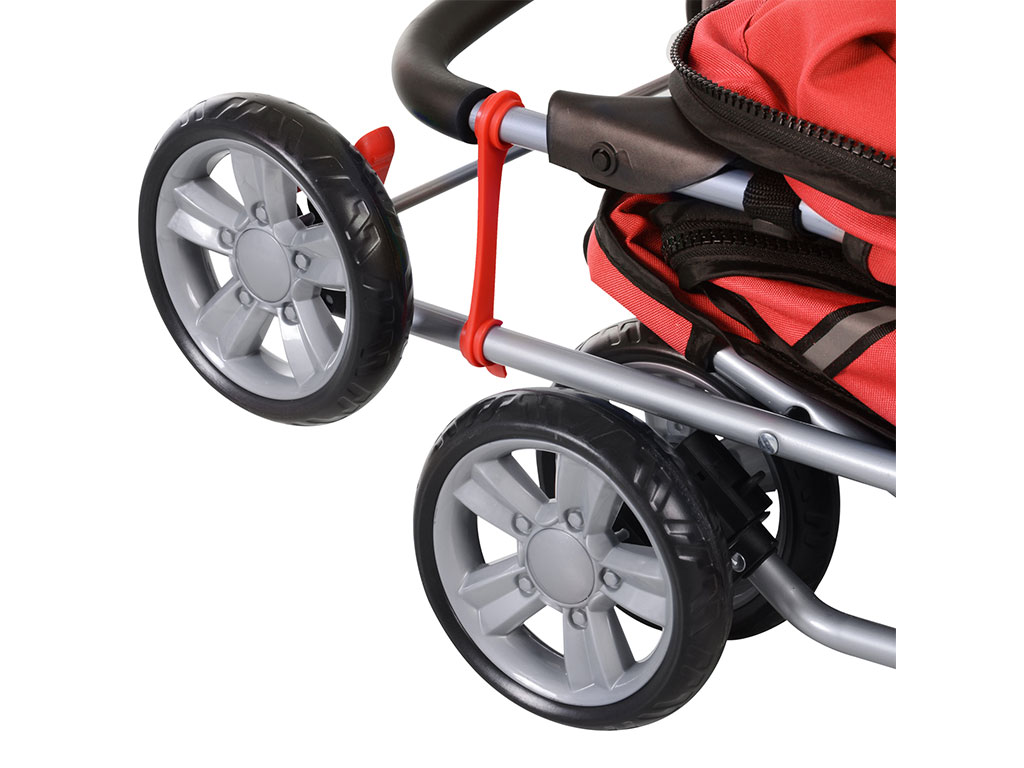 Kočárek pro psy PAWHUT D00-058RD, červený