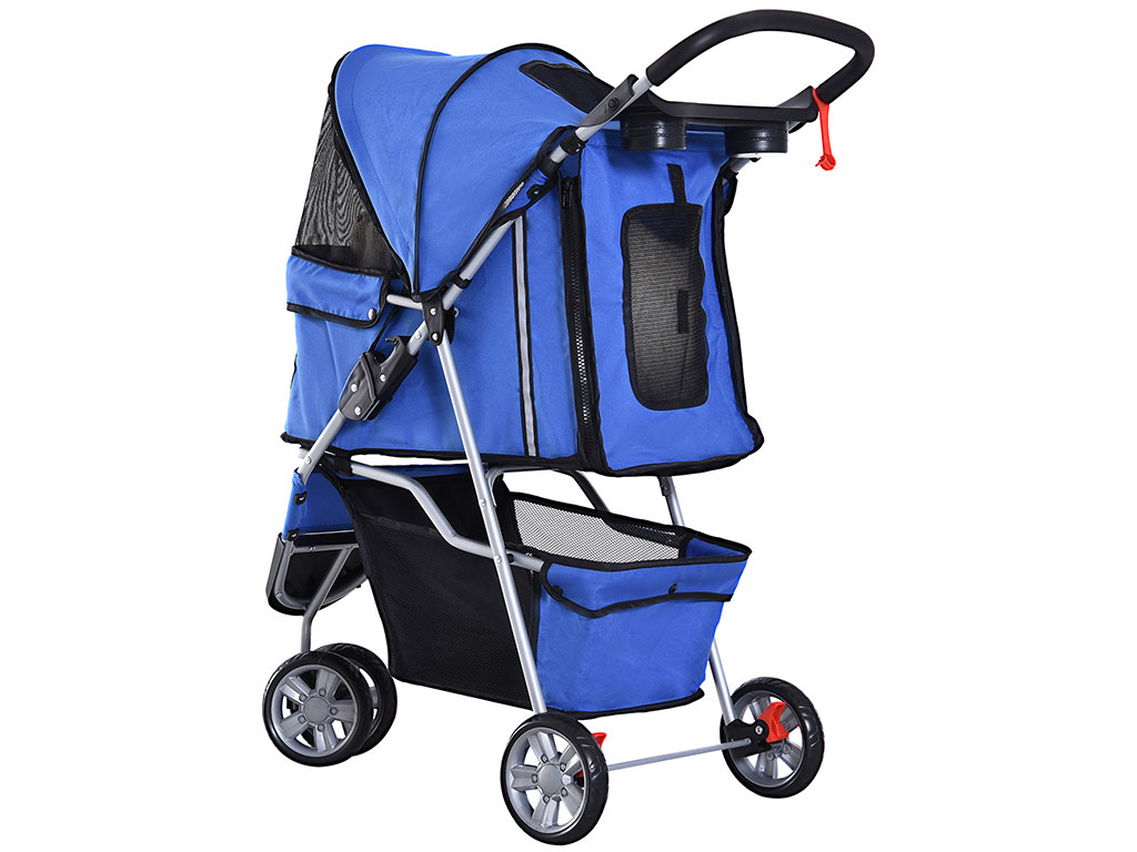 Kočárek pro psy PAWHUT D00-041BU, modrý