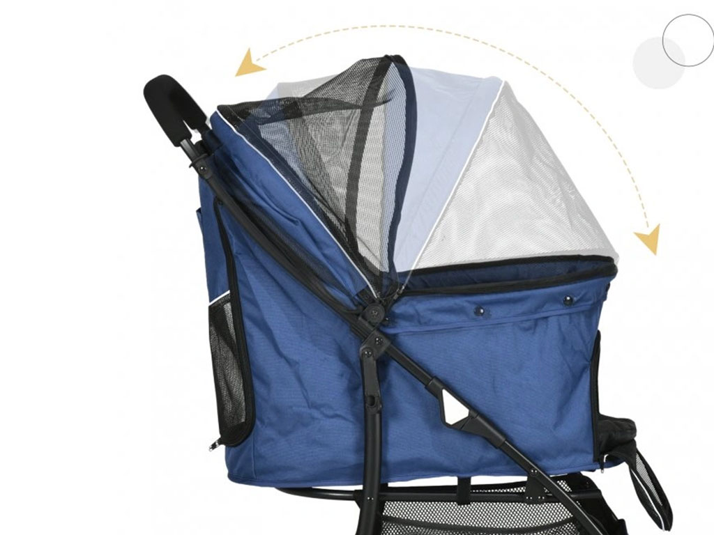 Kočárek pro psy PAWHUT D00-165V00DB, modrý
