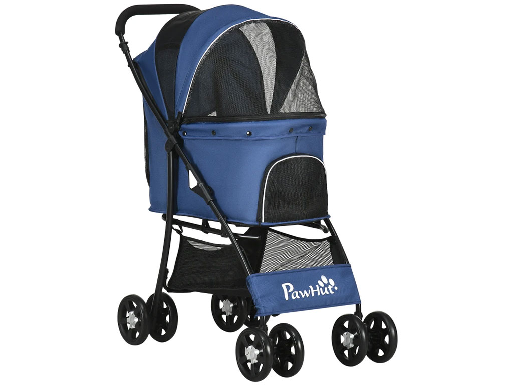 Kočárek pro psy PAWHUT D00-165V00DB, modrý