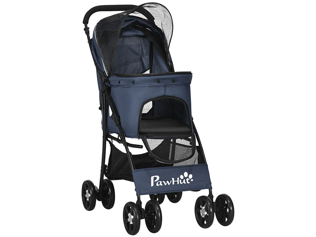 Kočárek pro psy PAWHUT D00-165V00NU, tmavě modrý