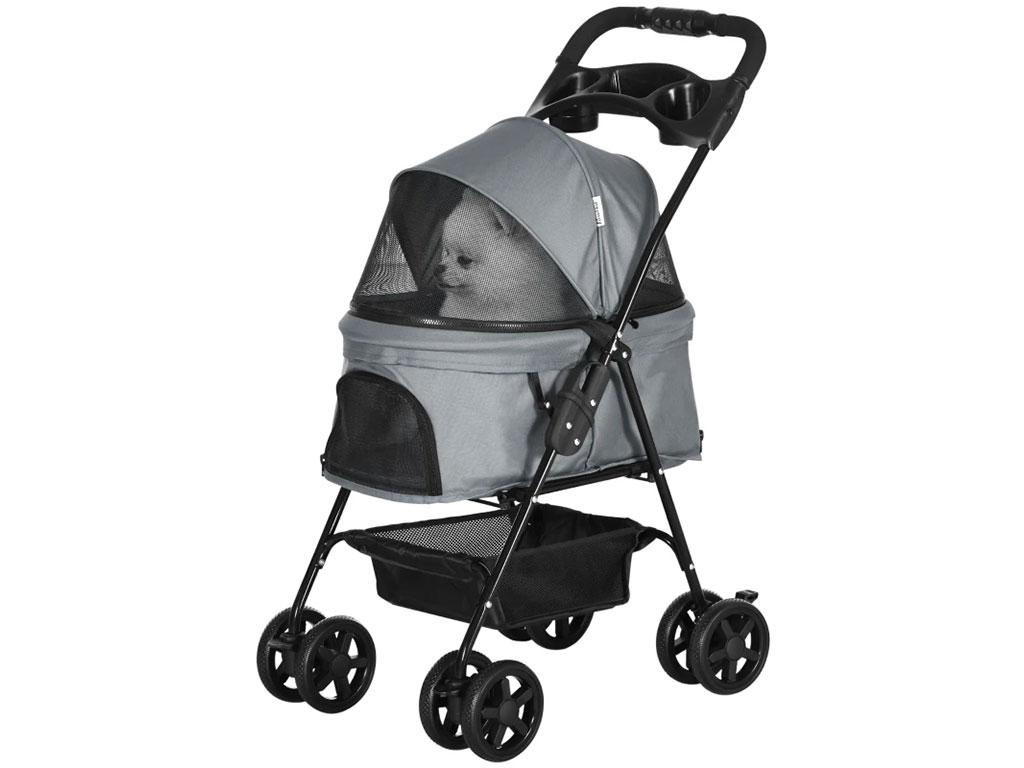 Kočárek pro psy PAWHUT D00-127GY, šedý