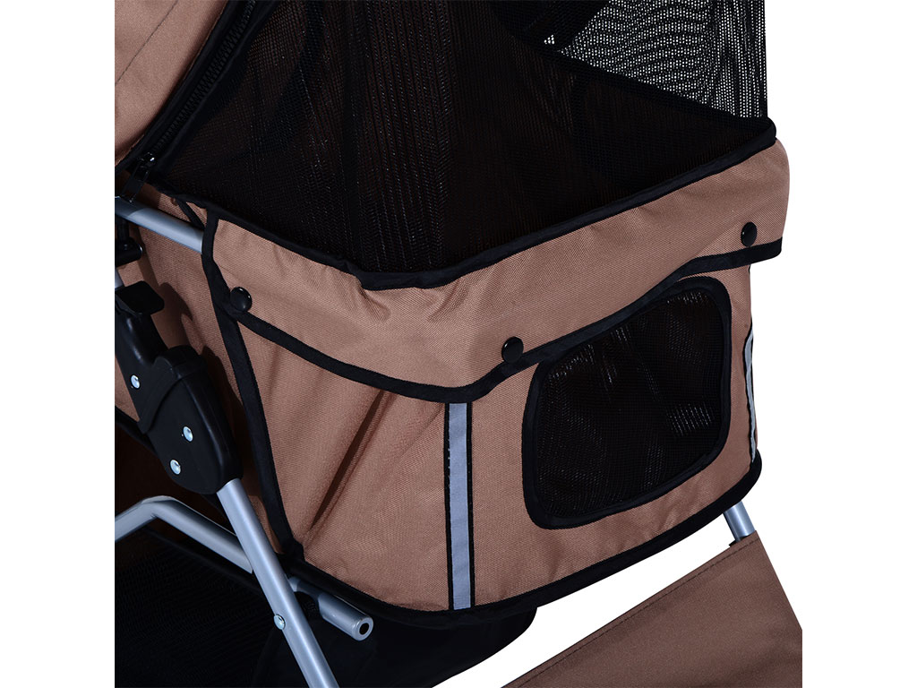 Kočárek pro psy PAWHUT D00-058CF, kávově hnědý