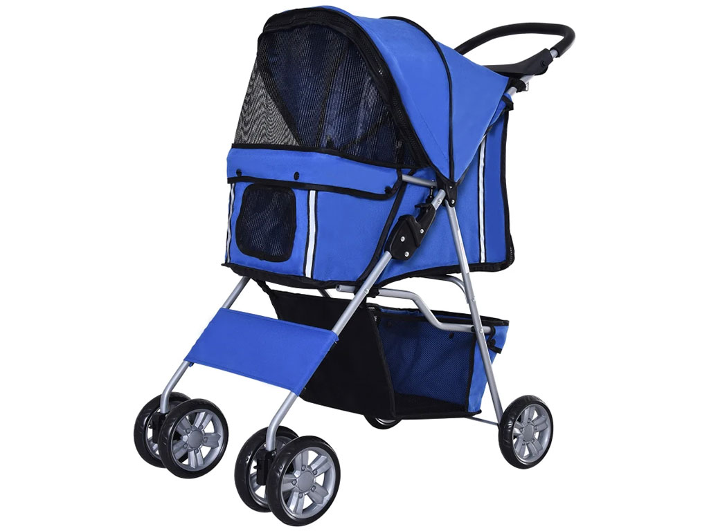 Kočárek pro psy PAWHUT D00-058BU, modrý