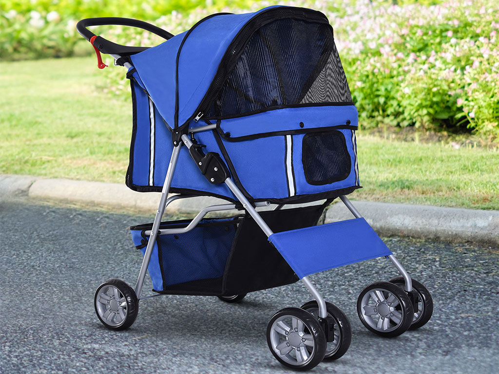 Kočárek pro psy PAWHUT D00-058BU, modrý