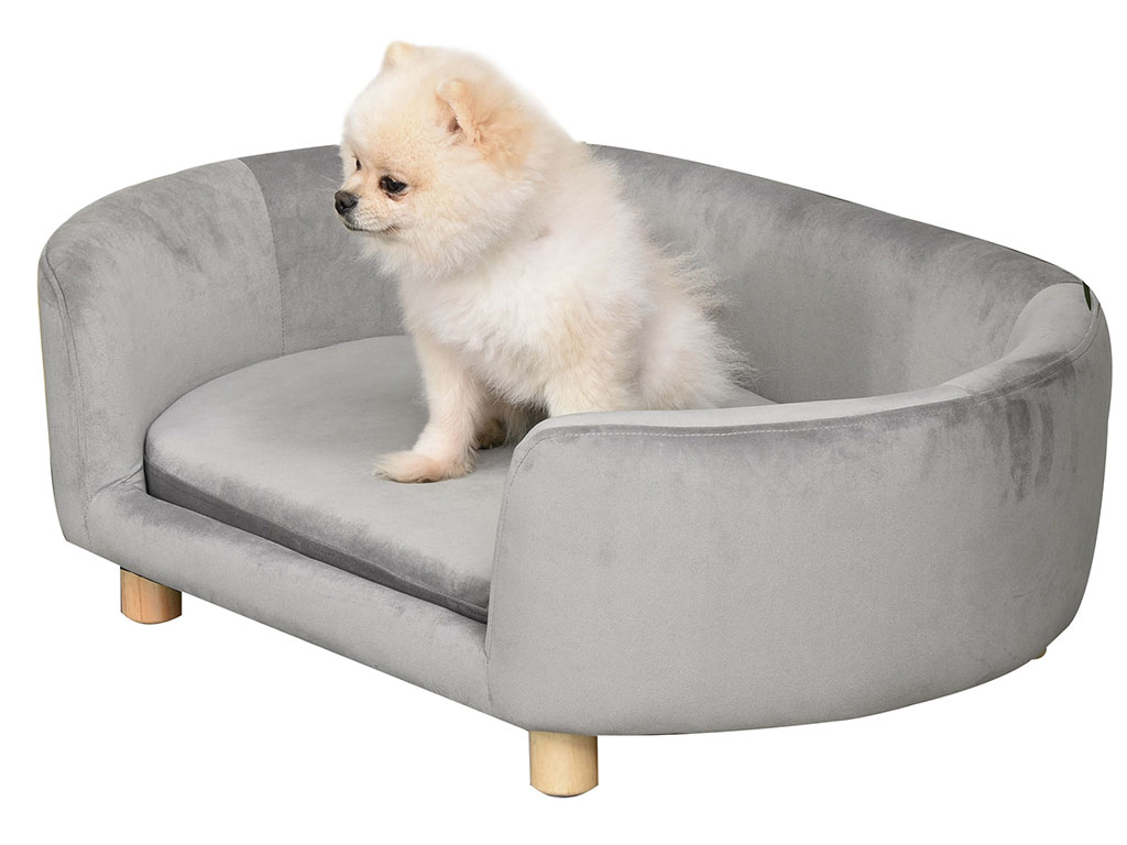 Pohovka pro psy PAWHUT D04-167GY, světle šedá, 86x55x33 cm