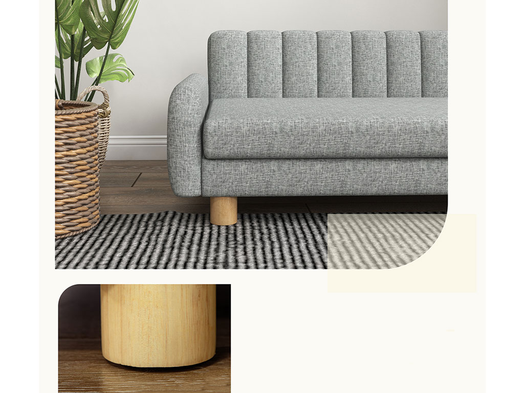 Pohovka pro psy PAWHUT D04-271V00GY, šedá, 94x61x40 cm