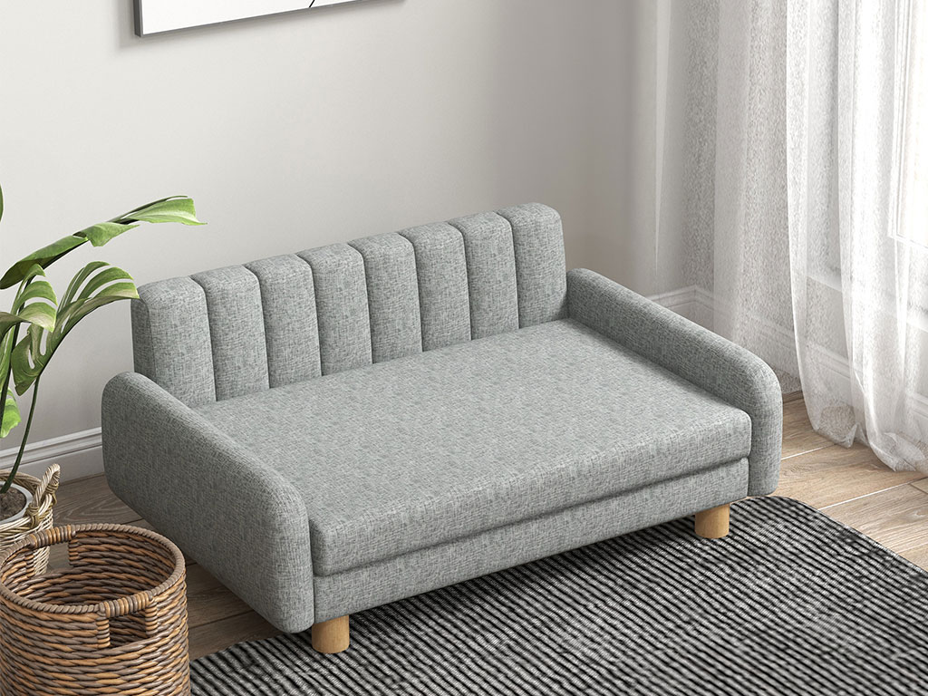 Pohovka pro psy PAWHUT D04-271V00GY, šedá, 94x61x40 cm