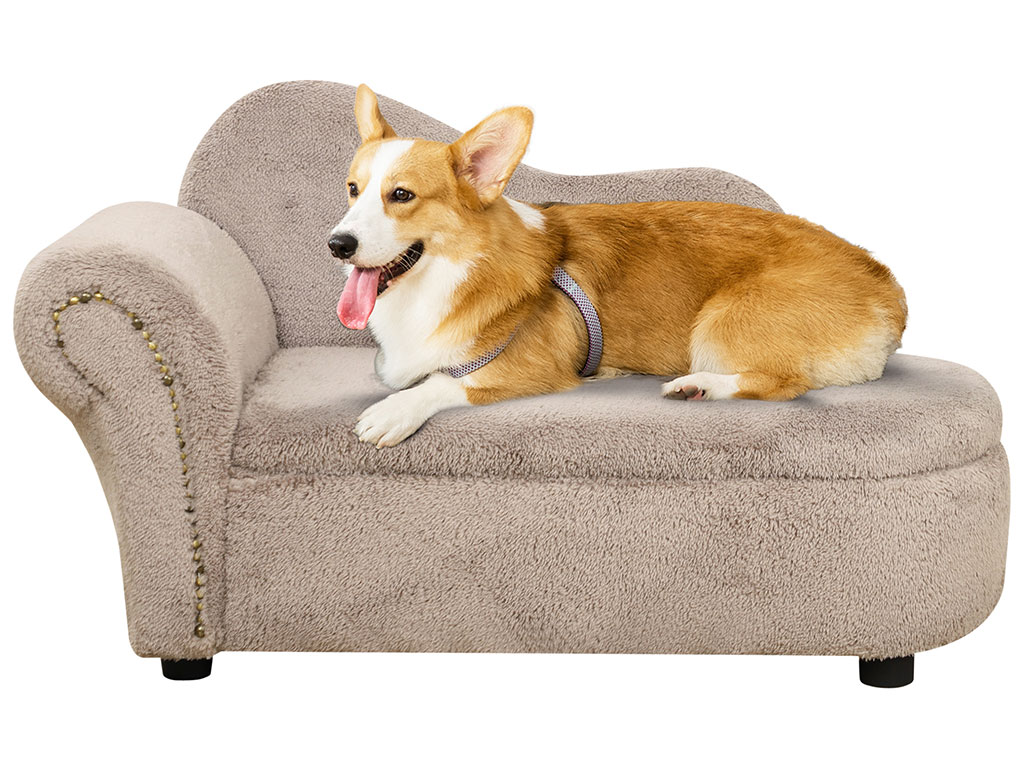 Pohovka pro psy PAWHUT D04-188BG, béžová, 80x40x46 cm