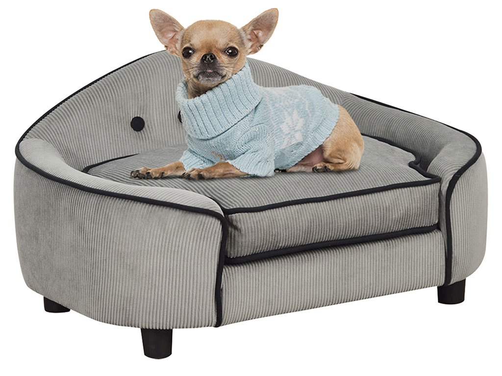 Pohovka pro psy PAWHUT D04-141, šedá, 66,5x45x35,5 cm