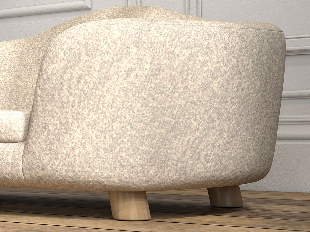 Pohovka pro psy PAWHUT D04-196CW, krémově bílá, 70x47x30 cm