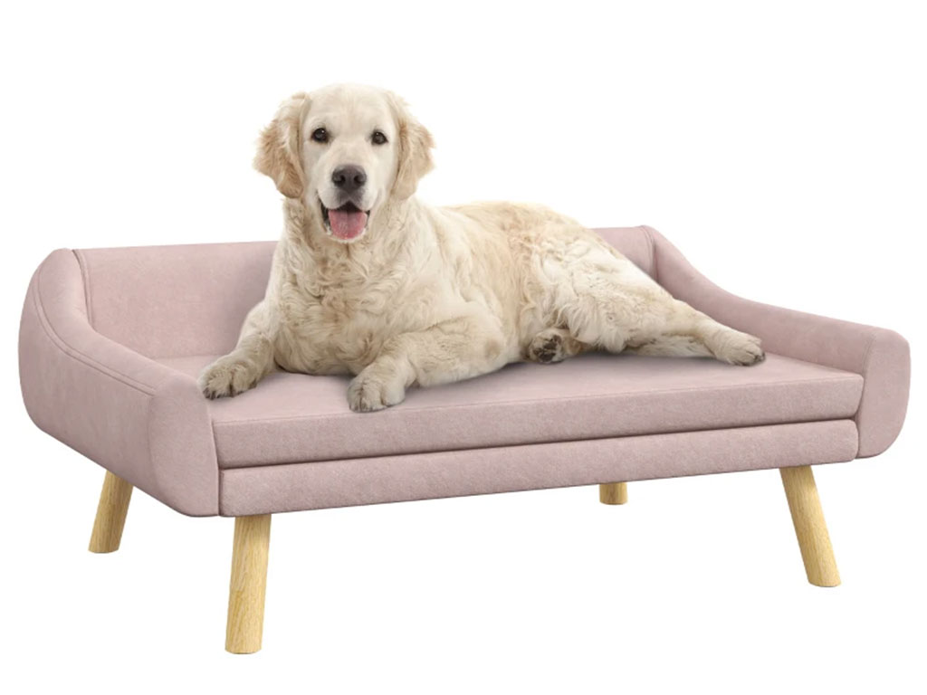 Pohovka pro psy PAWHUT D04-269V00PK, růžová, 102x58,5x42,5 cm
