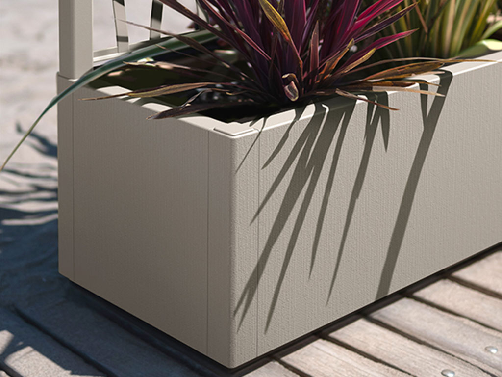 Truhlík, vyvýšený záhon STEFANPLAST ETHICA 80 krémově bílá