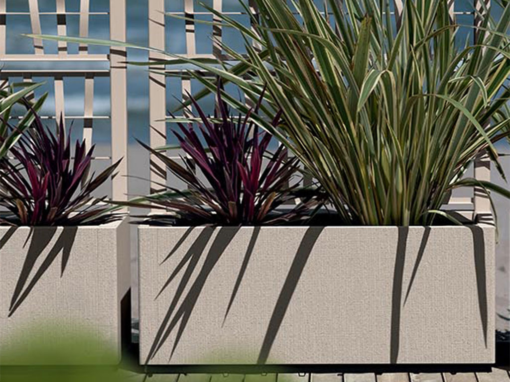 Truhlík, vyvýšený záhon STEFANPLAST ETHICA 80 krémově bílá