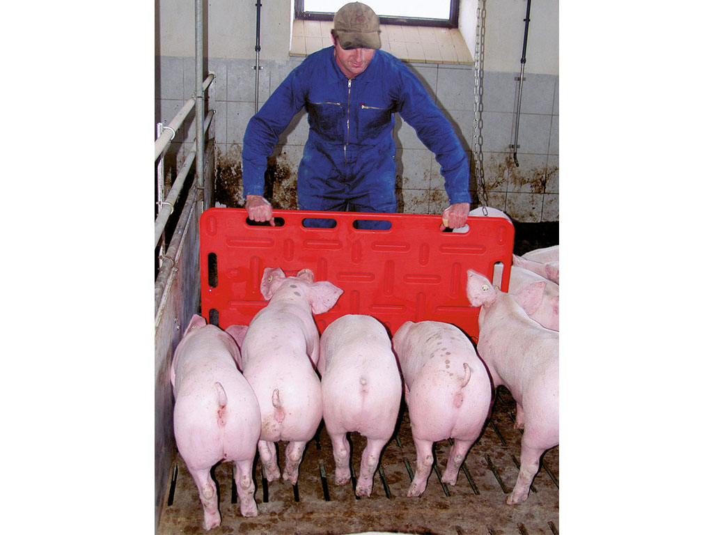 Naháněcí a dělící zábrana KERBL 22123, červená, 126x76x2,5 cm