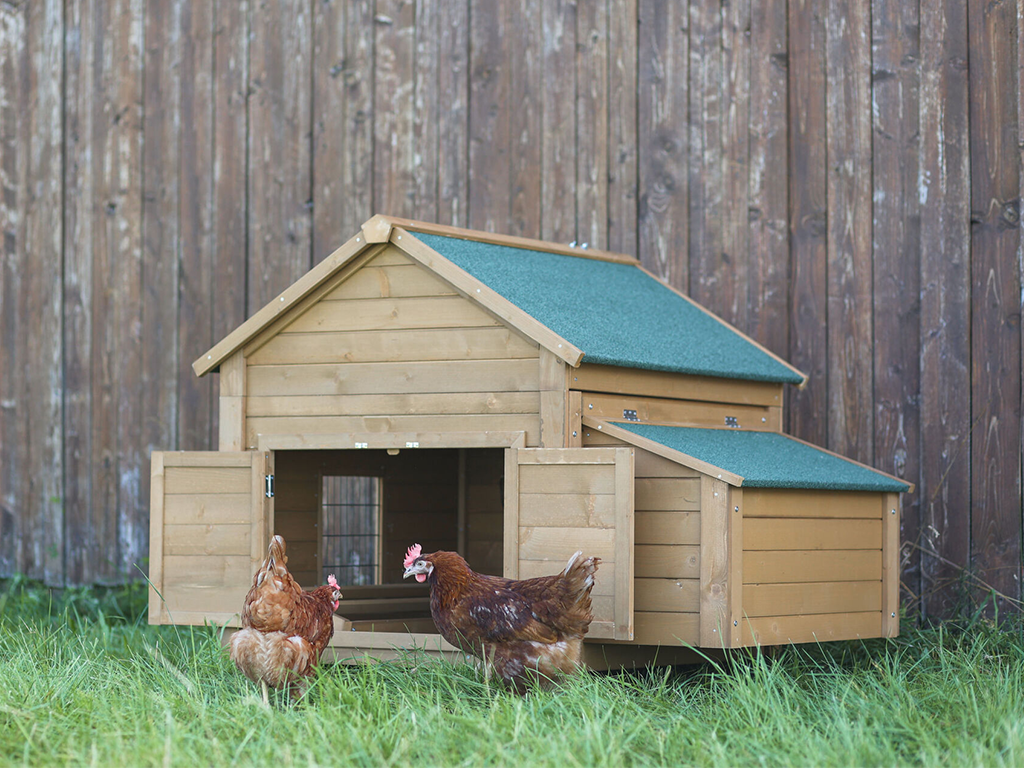 Hřad a kukaň pro drůbež KERBL 82808, 85x37x48 cm