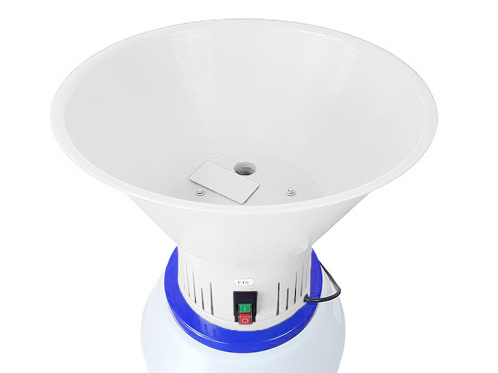 Elektrický šrotovník na obilí s barelovým zásobníkem MILL ETS BLUE - HP 1,5kW