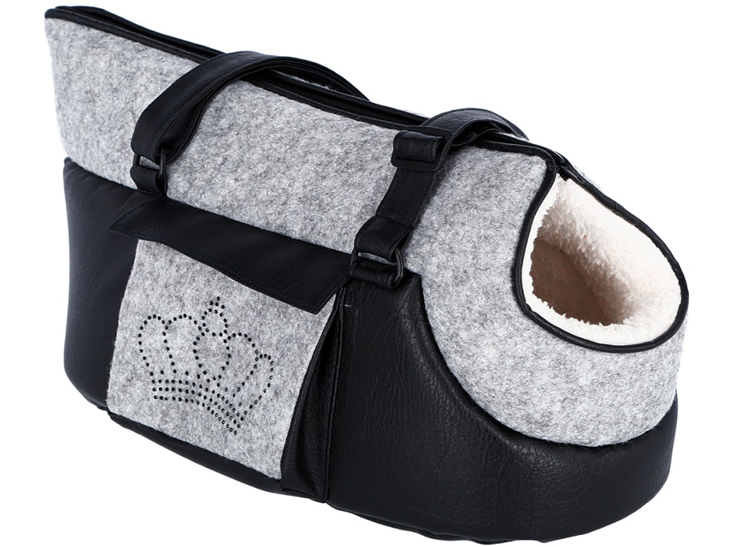 Cestovní taška pro psa KERBL 80363 CHIARA, 46x23x25 cm, šedo-černá
