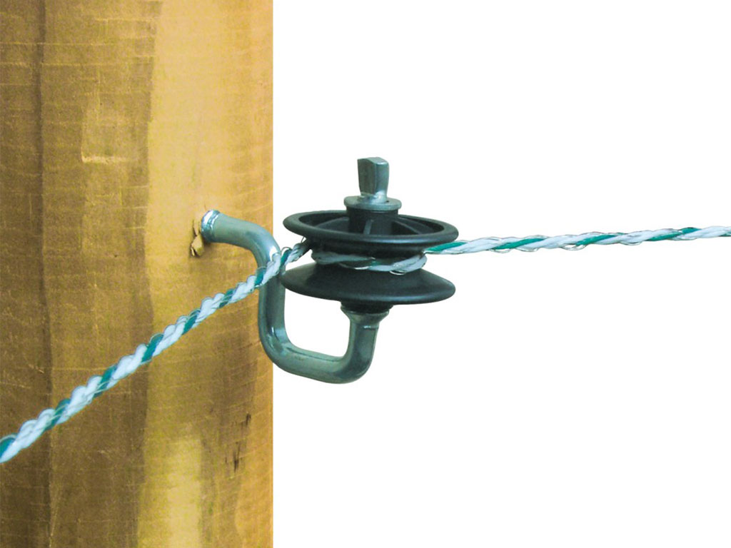 Rohový izolátor pro elektrický ohradník KERBL 44330, s vrutem, Ø 7 mm