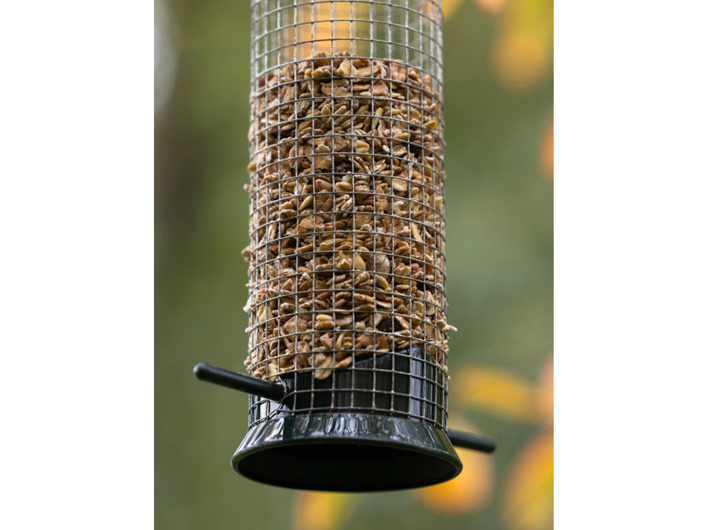 Závěsné krmítko pro ptáky KERBL 87046 BASIC, plast/kov 13,5x13,5x25 cm