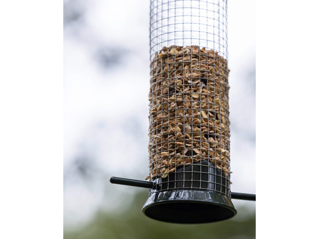 Závěsné krmítko pro ptáky KERBL 87046 BASIC, plast/kov 13,5x13,5x25 cm