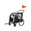 vozik za kolo pro psy 2v1 pawhut d00 144gy sedy 01