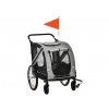 vozik za kolo pro psy 2v1 pawhut d00 144gy sedy 05
